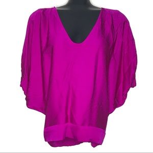 Diane Von Furstenberg Magenta Blouse